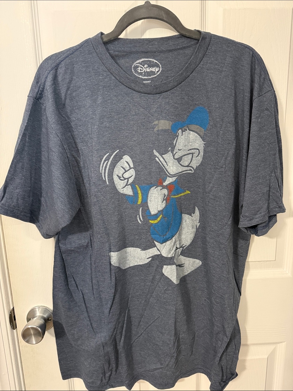 Disney Men's Donald Duck Tee - Navy with Blue, White, Red, Yellow Print